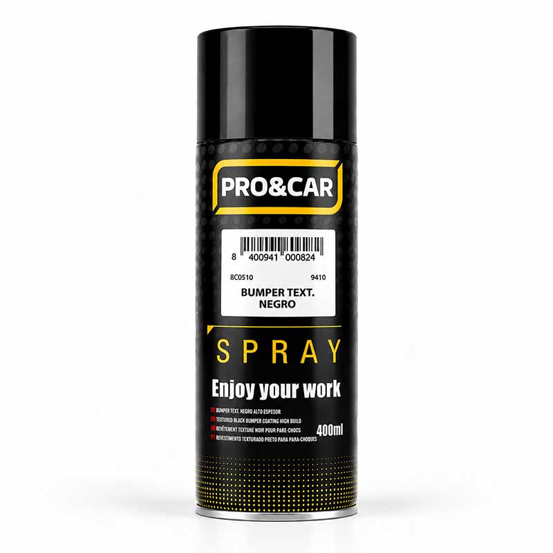 Spray Pintura Texturizada para Plásticos Negro 400 ml | PRO&CAR