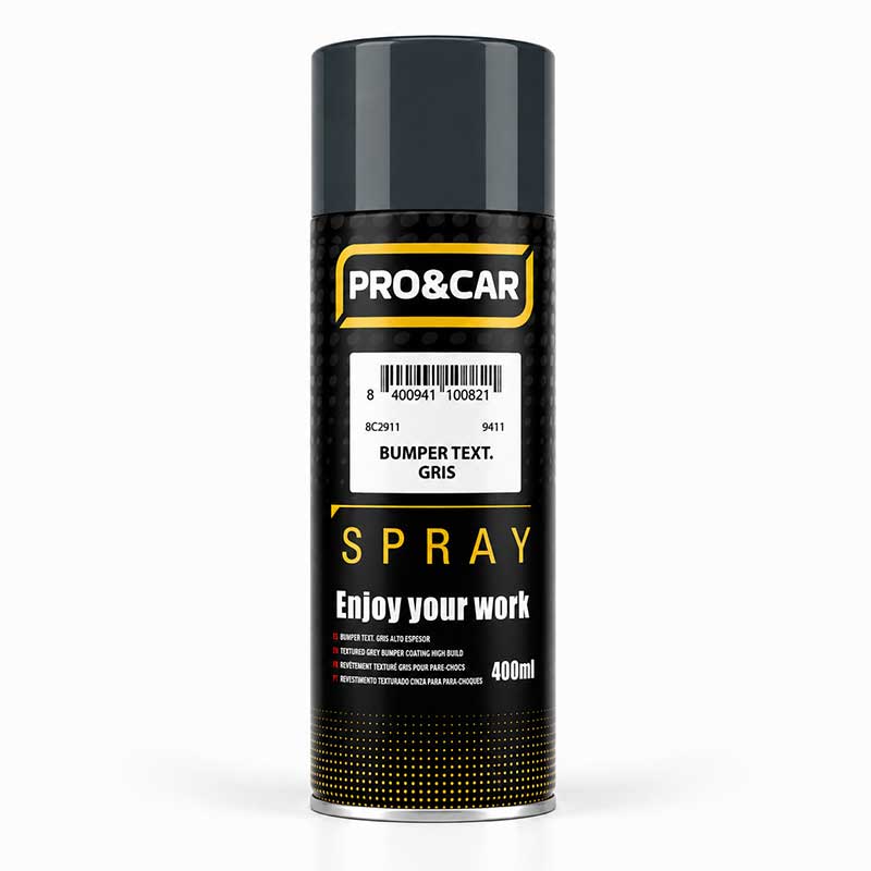 Spray Pintura Texturizada para Plásticos Gris 400 ml | PRO&CAR