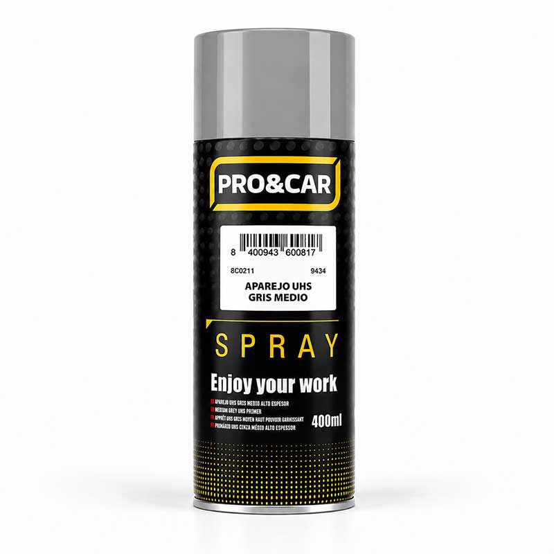 Spray Aparejo UHS Gris claro Alto Espesor 400 ml | PRO&CAR