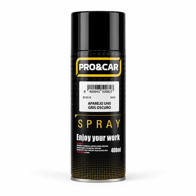 Spray Aparejo UHS Gris oscuro Alto Espesor 400 ml | PRO&CAR