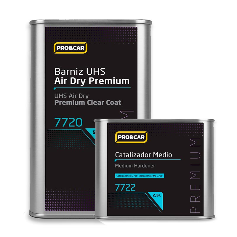 KIT BARNIZ UHS AIR DRY PREMIUM 5 Lts + CATALIZADOR 2,5 Lts