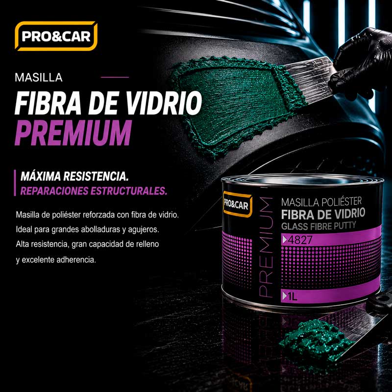 MASILLA DE FIBRA DE VIDRIO VERDE PREMIUM (1 L)