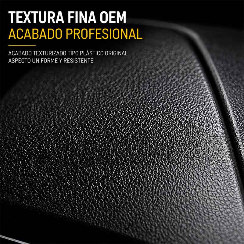 PINTURA TEXTURIZADA PARA PLÁSTICOS NEGRO (1 Lts.)